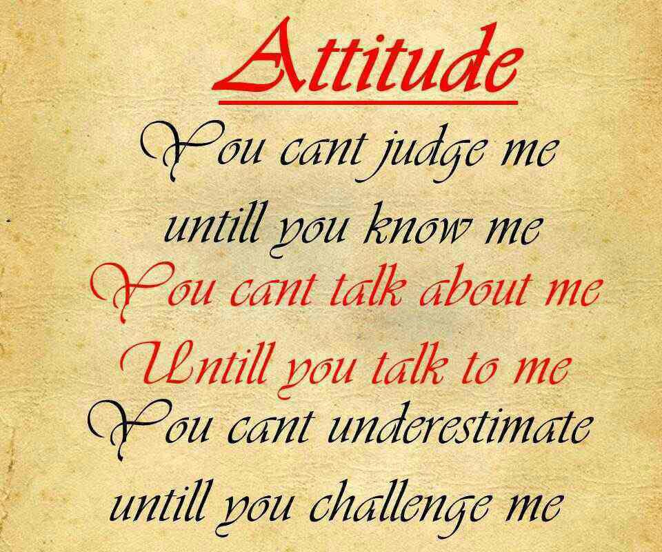 best attitude quotes about myself