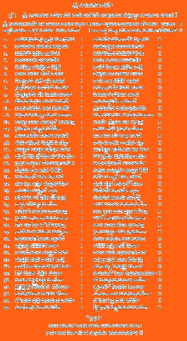 Jai hanuman chalisa lyrics in telugu - mahaacu