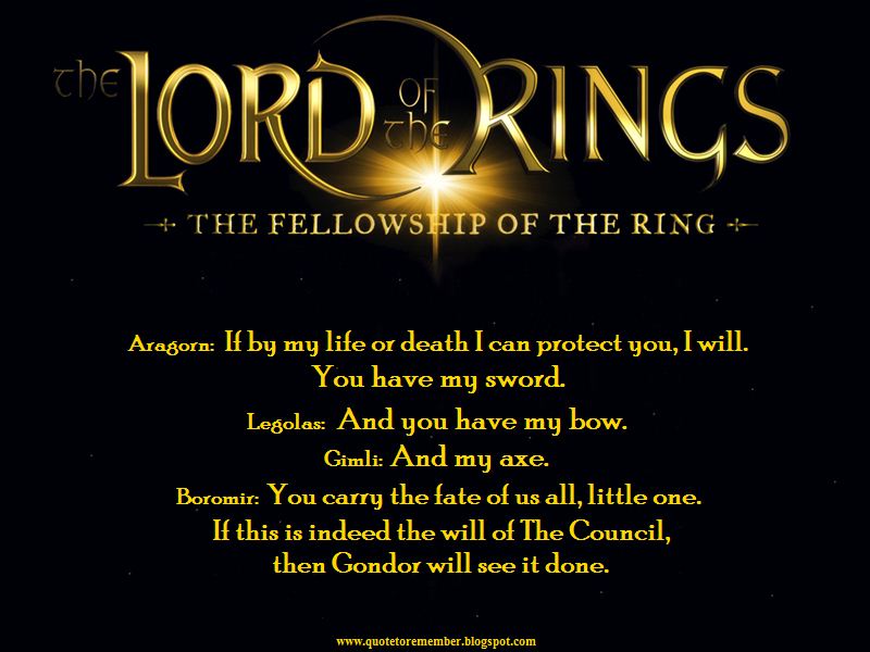 Fellowship Of The Ring Quotes. QuotesGram