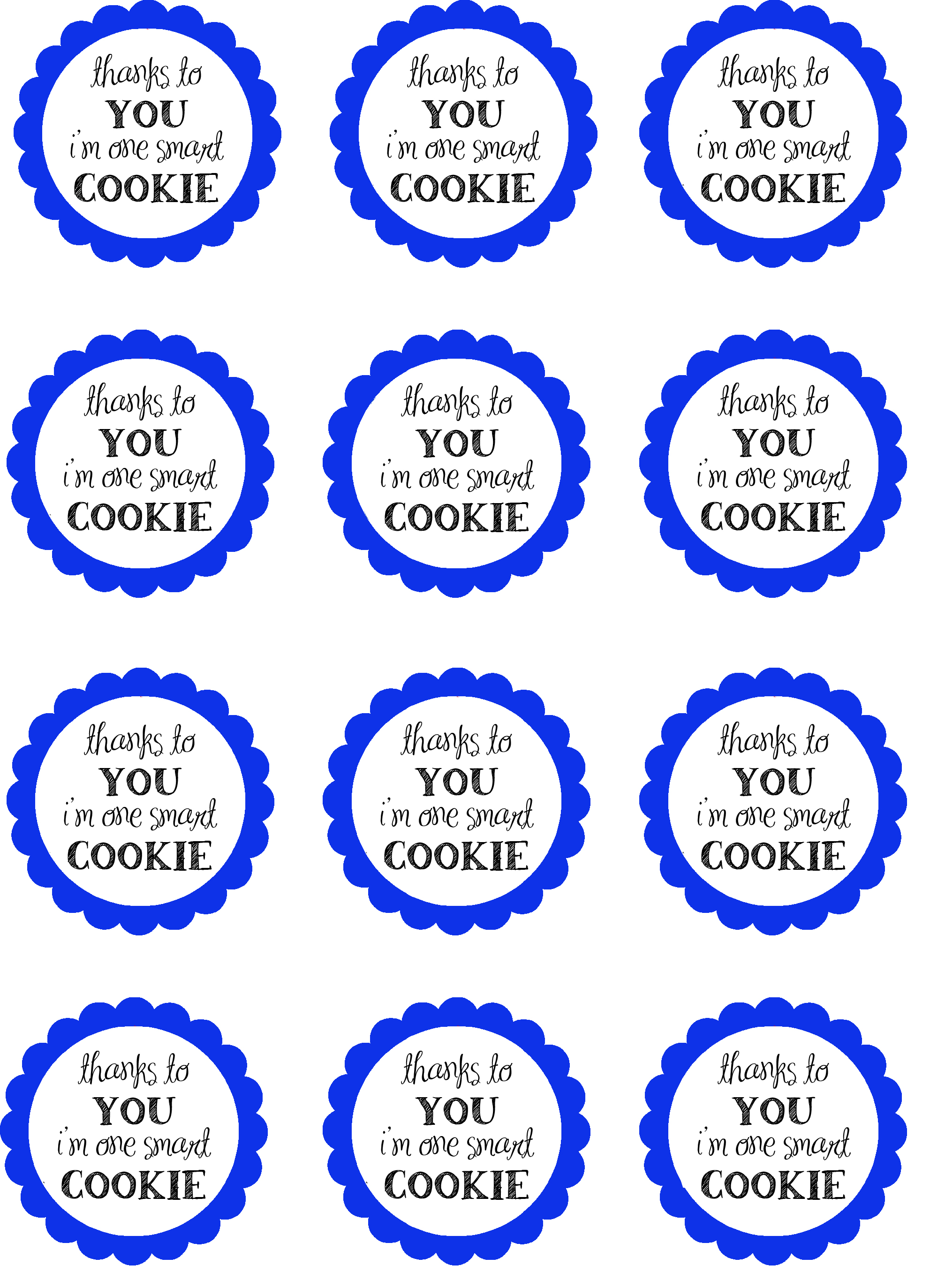 Printable Cookie Appreciation Sayings Printable Word Searches