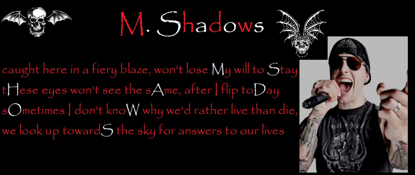 M Shadows Quotes Quotesgram