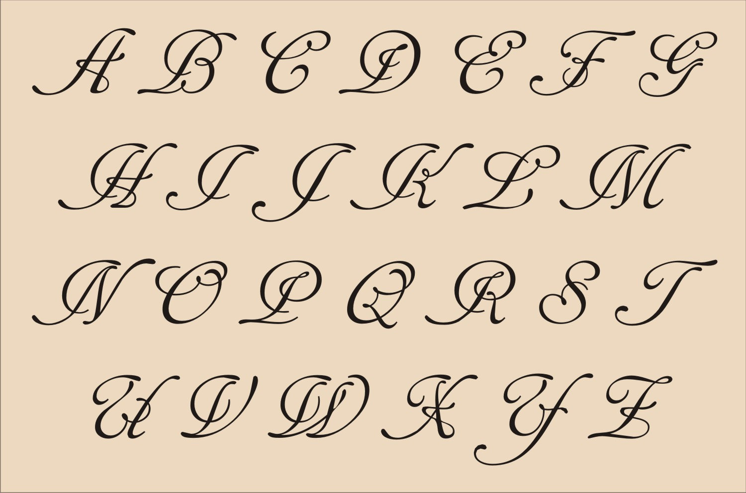 Fancy Calligraphy Cursive Letters