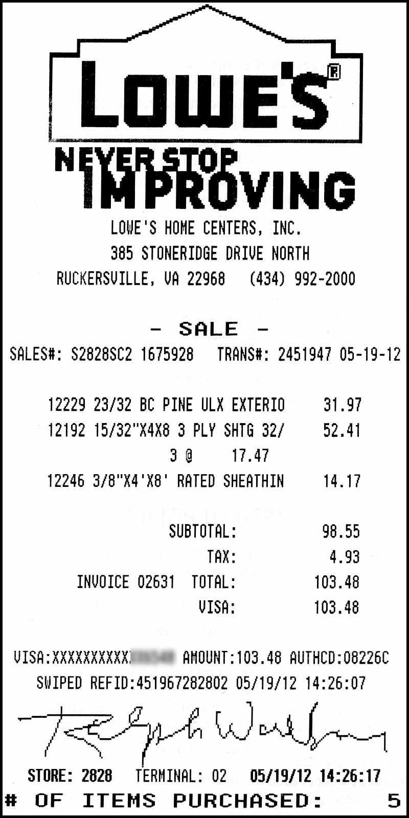 Receipt Quotes. QuotesGram With Home Depot Receipt Template