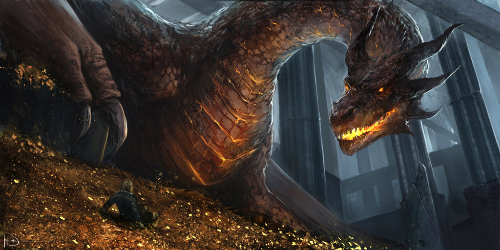 smaug the dragon from the hobbit movie wallpaper