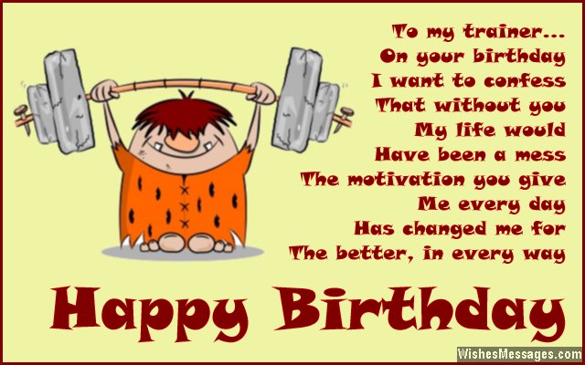Funny gym birthday card