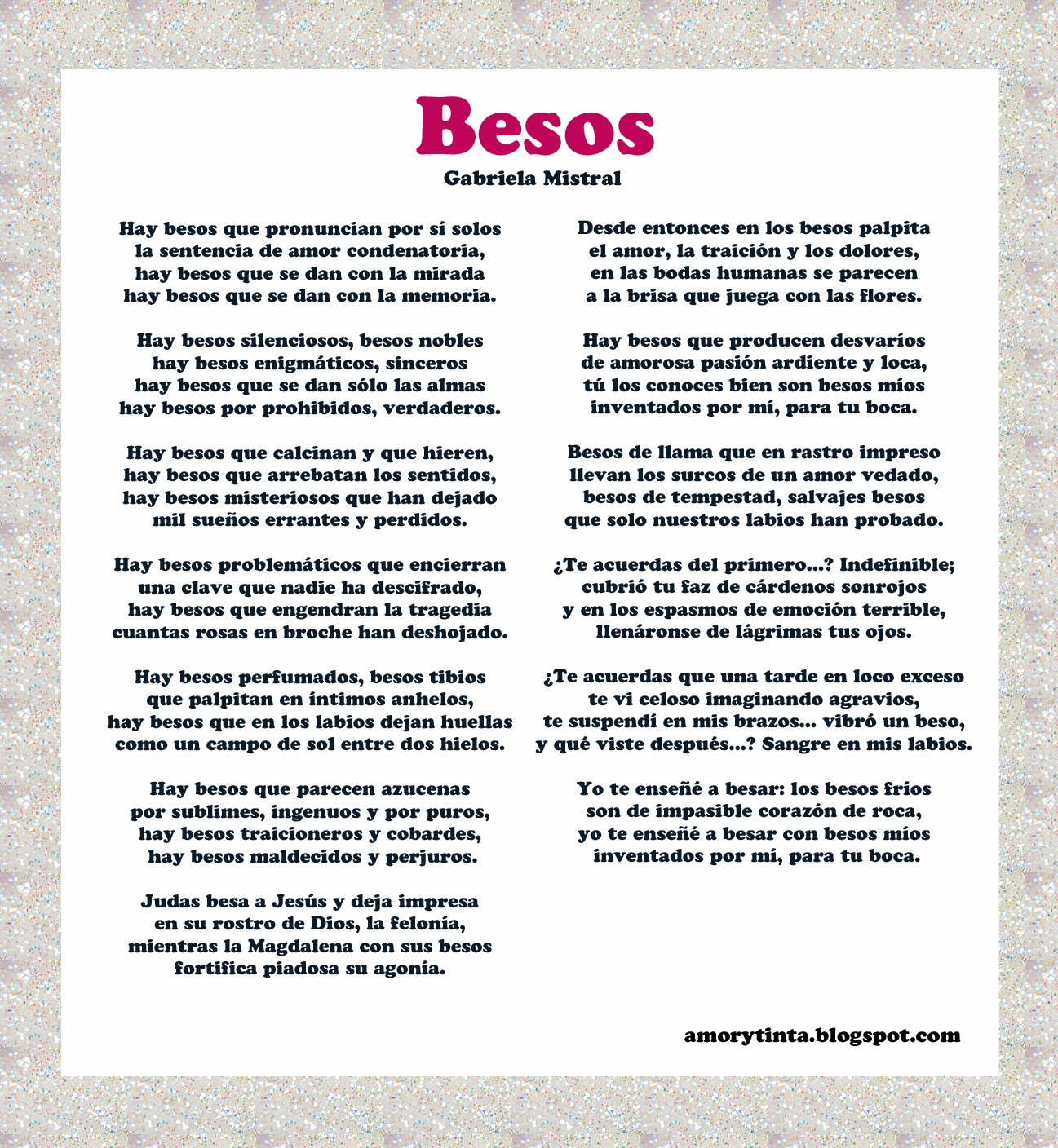 What is besitos in english