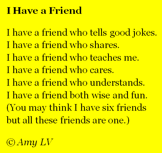 Of short friendship poems Inspirational Friendship