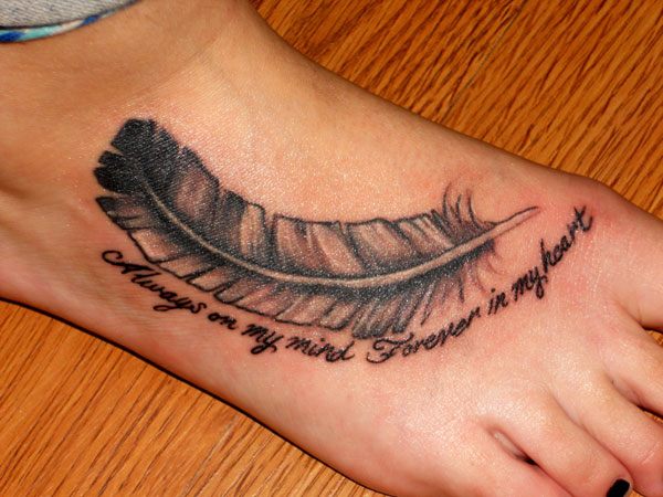 Feather Tattoos With Quotes Inside QuotesGram