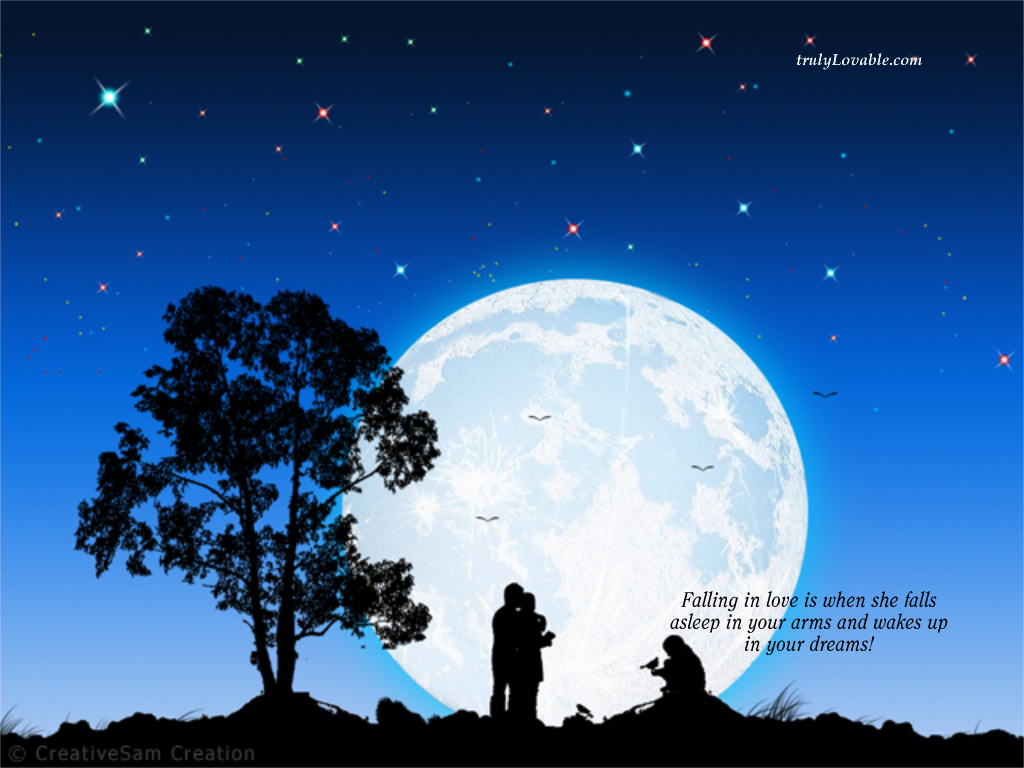 41+ Lover Hd Wallpaper Night Sky Moon And Stars Wallpaper Images