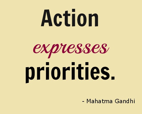 Priorities Quotes On Actions. QuotesGram