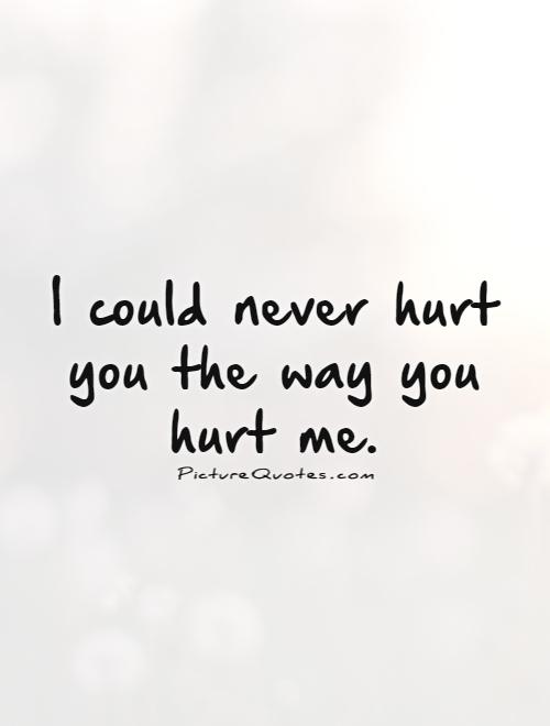 I Will Never Hurt You Quotes QuotesGram