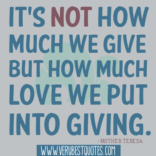 Charity Giving Quotes And Sayings. QuotesGram