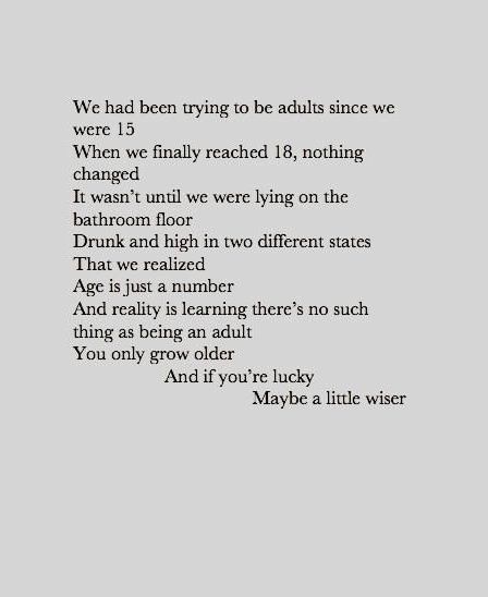 sad poems about growing up