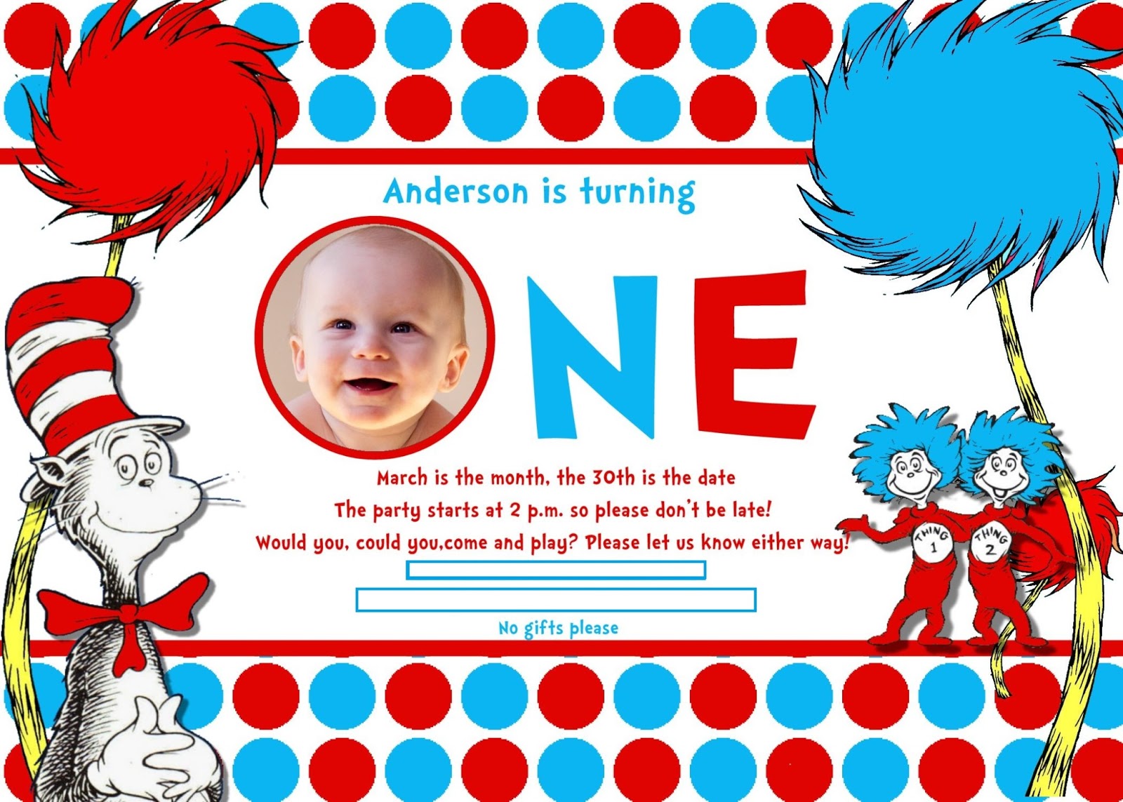 Quotes For Boys First Birthday. QuotesGram In Dr Seuss Birthday Card Template