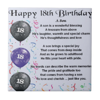 Son 18th ~ To A Very Special Son 18 Today Just For You ~ Birthday Card