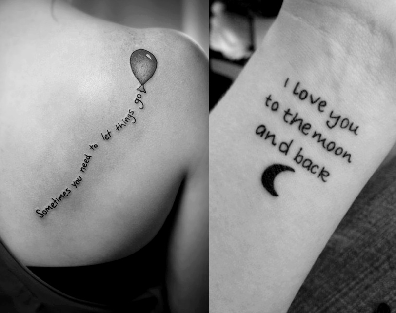 Quote Love Tattoo On Left Forearm