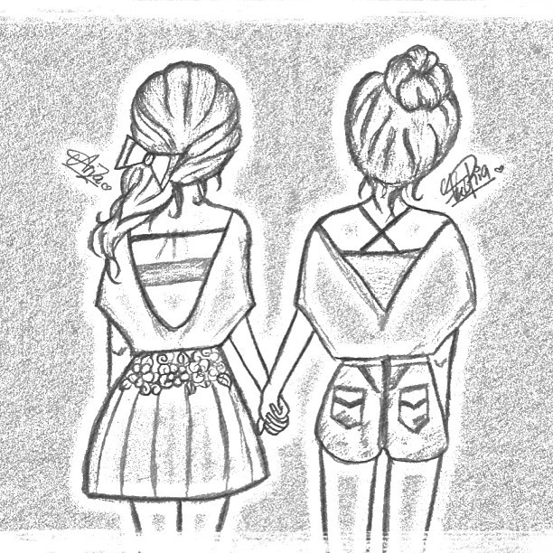 Best Friends Pencil Drawing Stock Illustrations  66 Best Friends Pencil  Drawing Stock Illustrations Vectors  Clipart  Dreamstime