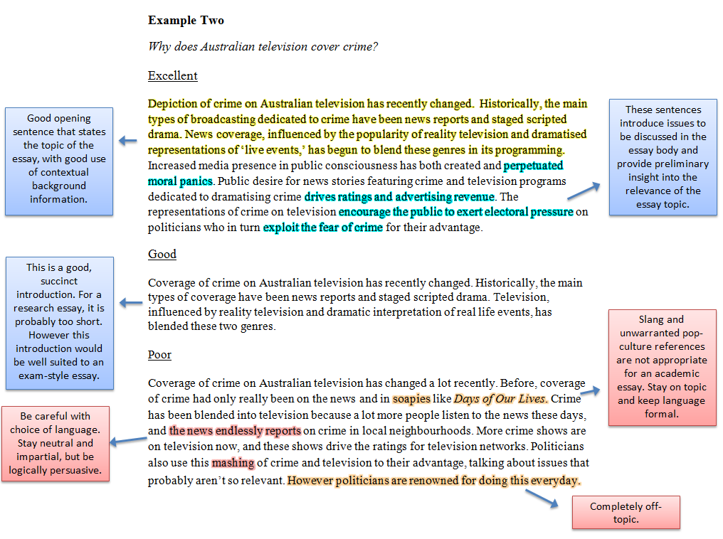 example essays