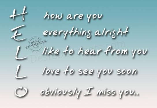 Hello How Are You Quotes Quotesgram