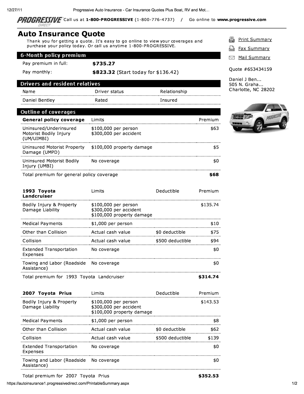 Progressive Auto Insurance Quotes Form. QuotesGram