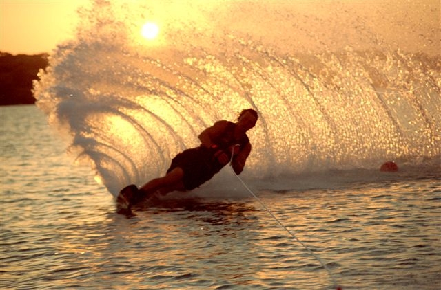 1205160305 Water Skier Sunset 