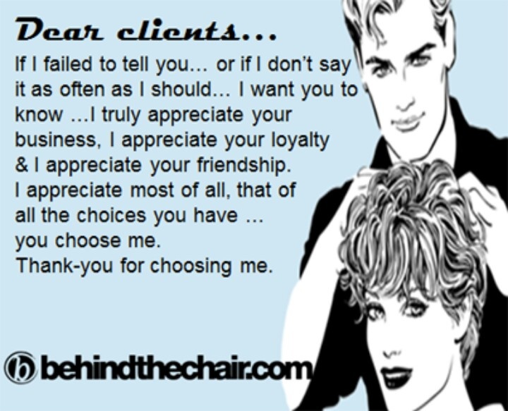 Thank You Quotes For Clients In Salon. QuotesGram