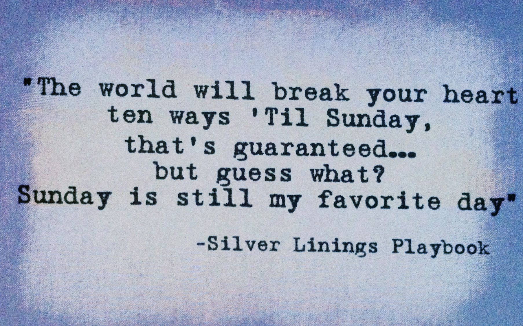 Silver Linings Playbook Quotes. Quotesgram