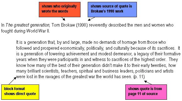 Apa long quote outlet