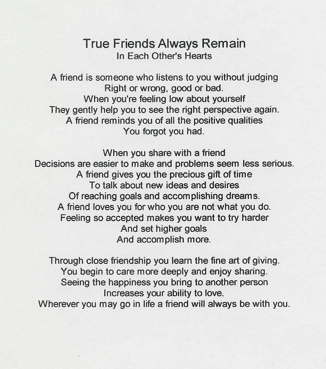 Friendship poems new Friendship Poems