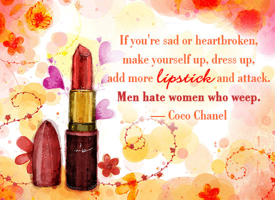 Coco Chanel Quotes Lipstick. QuotesGram