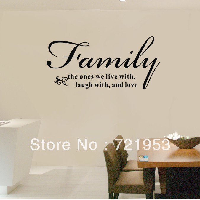FAMILY WALL QUOTE DECAL STICKER VINYL HOME SAYING Family Vinyl Wall Art