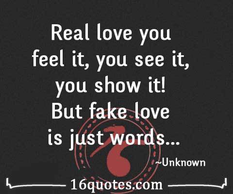Quotes About Love Is Fake