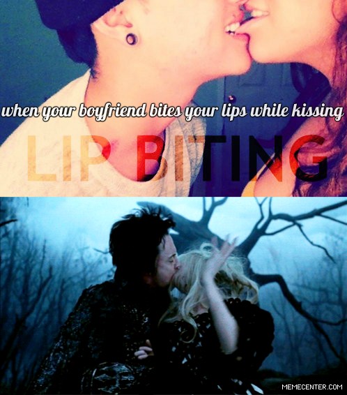 Lip Biting While Kissing Quotes.