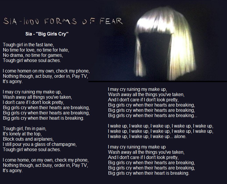 L am broken. Sia big girls Cry текст. Тексты песен сиа. Текст песни Sia. Текст песни Sia Unstoppable.