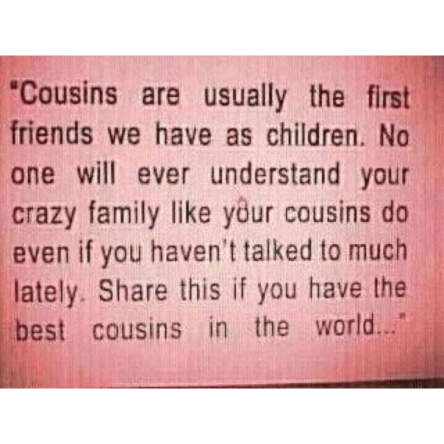 Your daughter your cousins is Cousin vs.