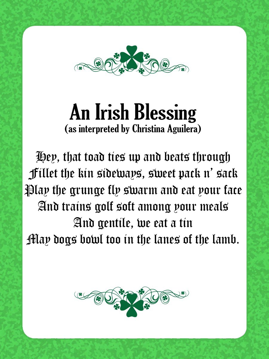 Short Irish blessing quote