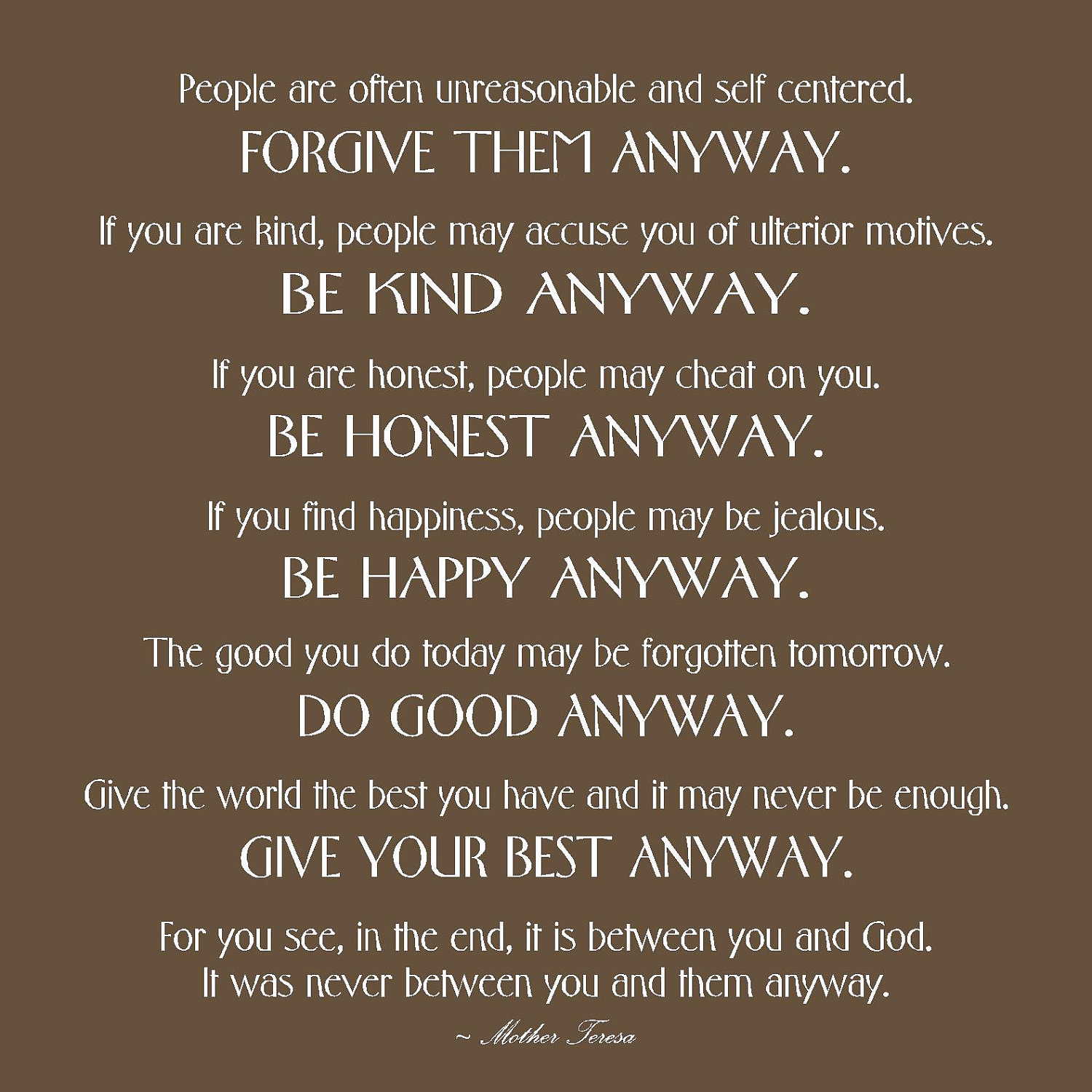 Mother Teresa Quotes On Leadership. Quotesgram