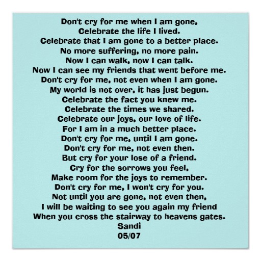 Dont Cry For Me Quotes. QuotesGram