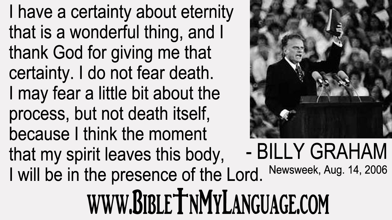 Billy Graham Quotes About Death. QuotesGram