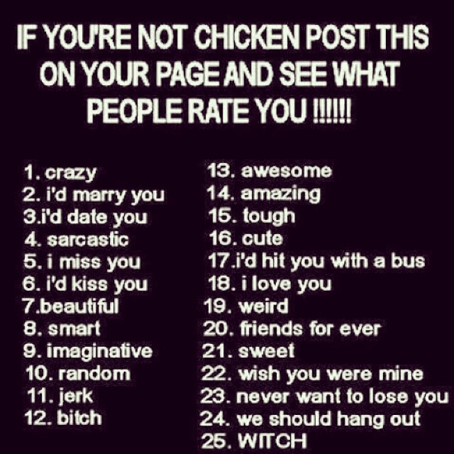rate me quotes for facebook