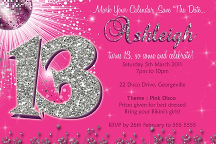 Birthday Invitations For 13 Year Old Girl 2