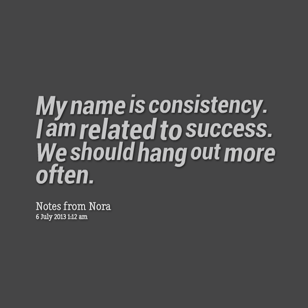 Quotes About Consistency And Success. QuotesGram