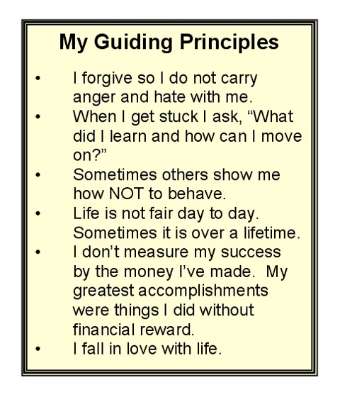 my guiding principles in life
