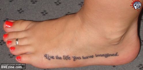 10 Best Lyrical Foot Tattoos Quotes  Tattoolicom