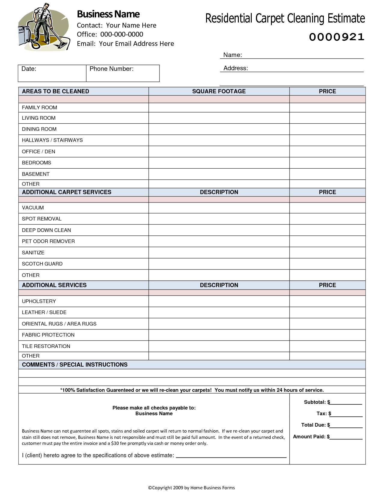 Templates For Carpet Cleaning Quotes. QuotesGram Inside Carpet Installation Invoice Template