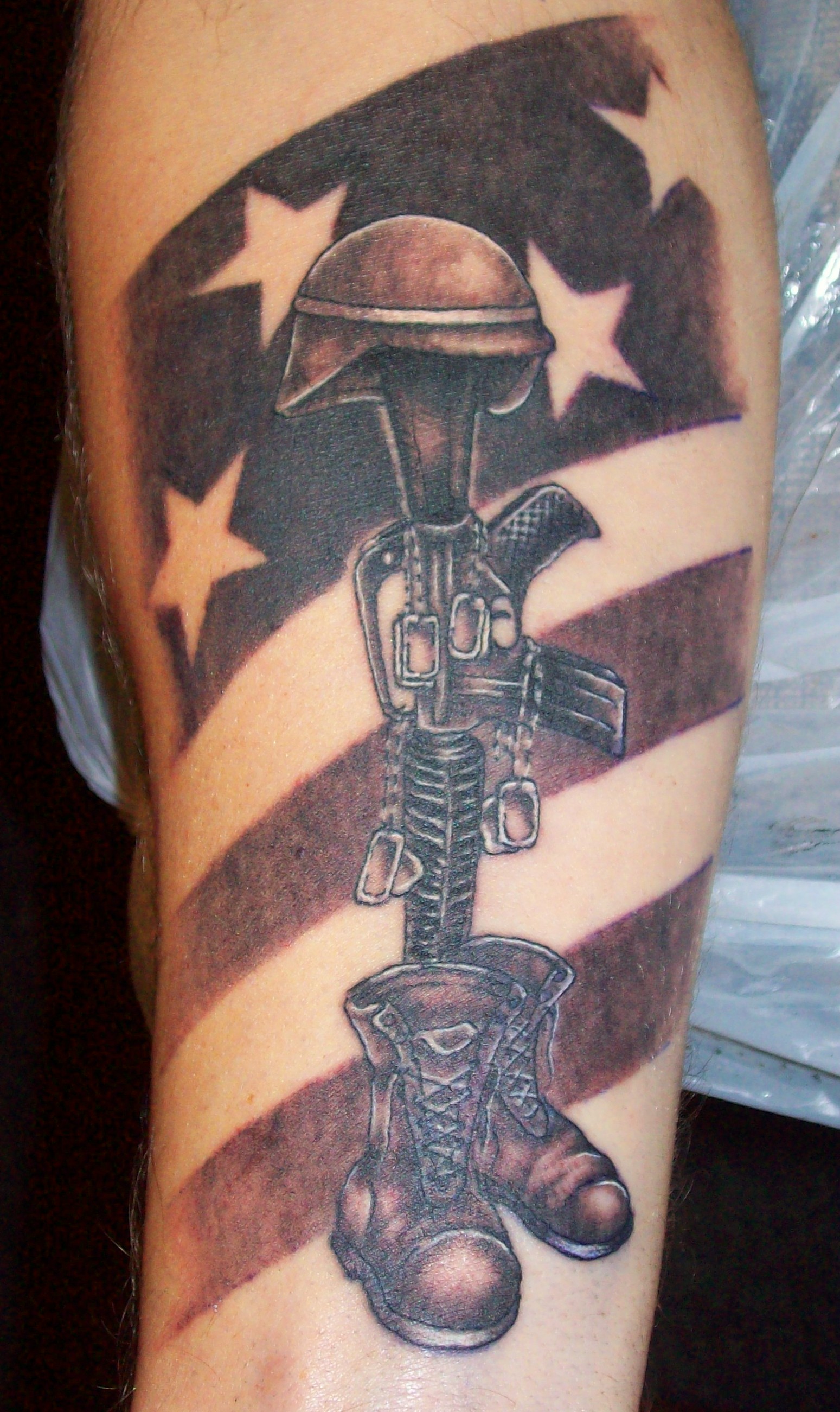 Tattoos by Katelyn Crane  Tattoos  Misc  Fallen Soldier memorial