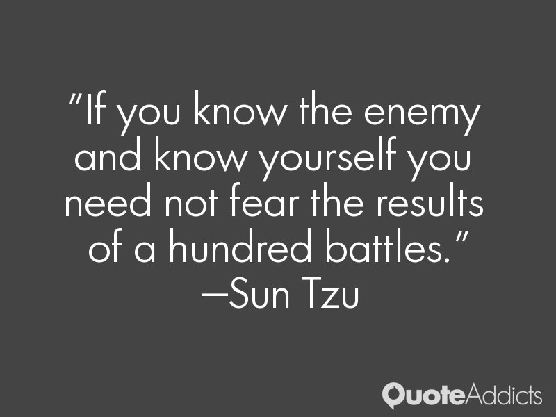 Know Yourself Sun Tzu Quotes. QuotesGram