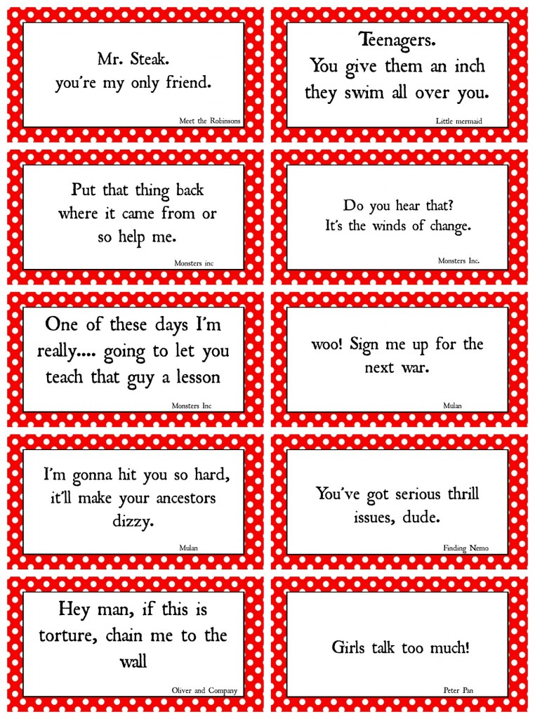 Printable Movie Quotes Answers Quotesgram
