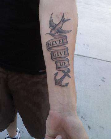 101 Amazing Never Give Up Tattoo Ideas YOu Will Love  Outsons