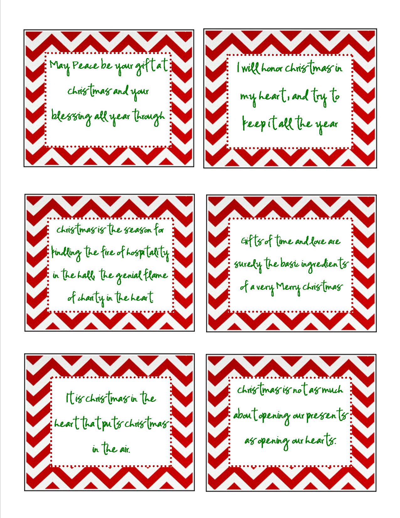 Free Christmas Sayings Printables